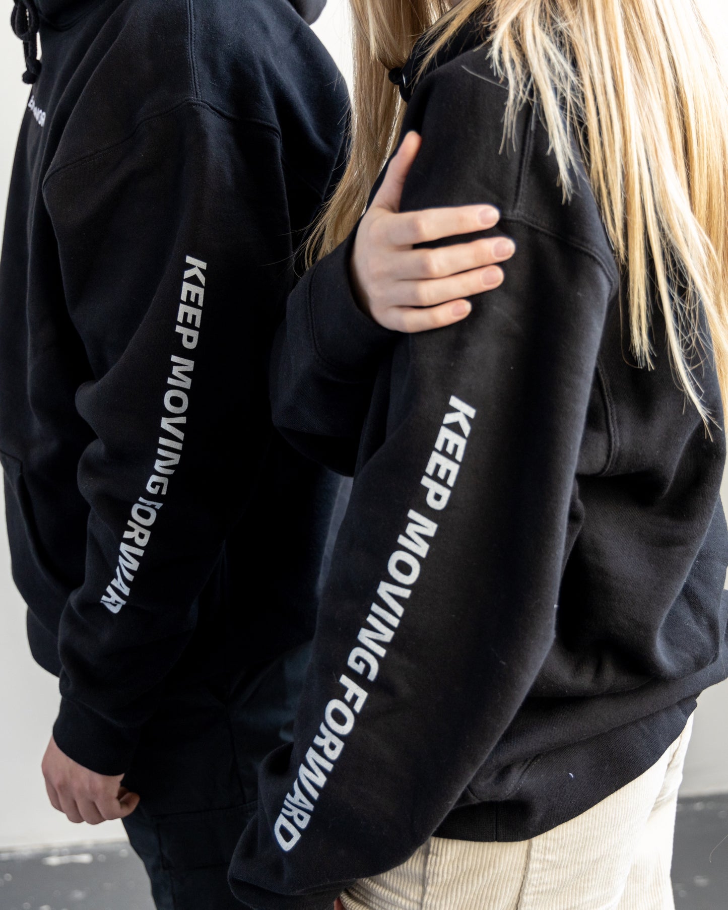 BLACK premium embroidered hoodie